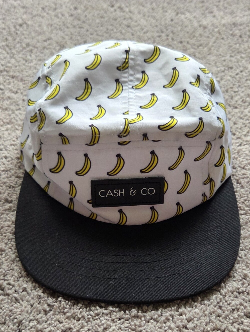Cash & Co Banana Print 5-Panel Snapback Hat, Toddler S/M (6M-2Y) Pop Art Fun